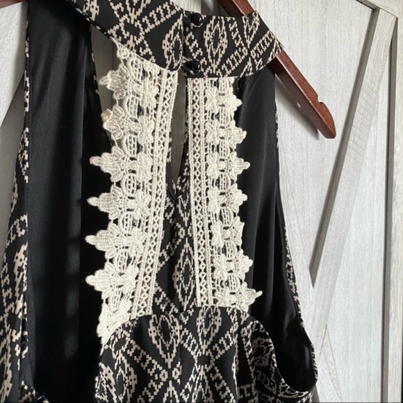 Nordstrom Black and White Mini dress,beautiful lace detailing. SZ L. 2 for $20 - Picture 5 of 8